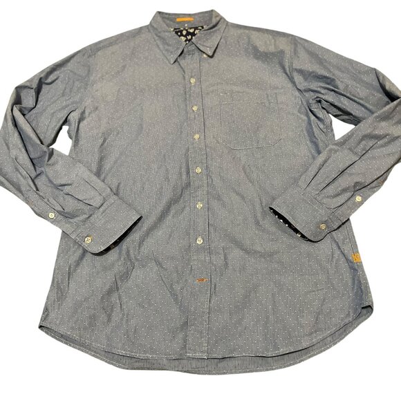 Reyn Spooner Hawaiian Traditional Blue Long Sleeve Button Down Shirt Men's Sz XL - Picture 1 of 8